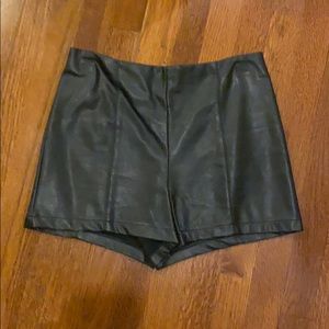 Faux Leather Shorts
